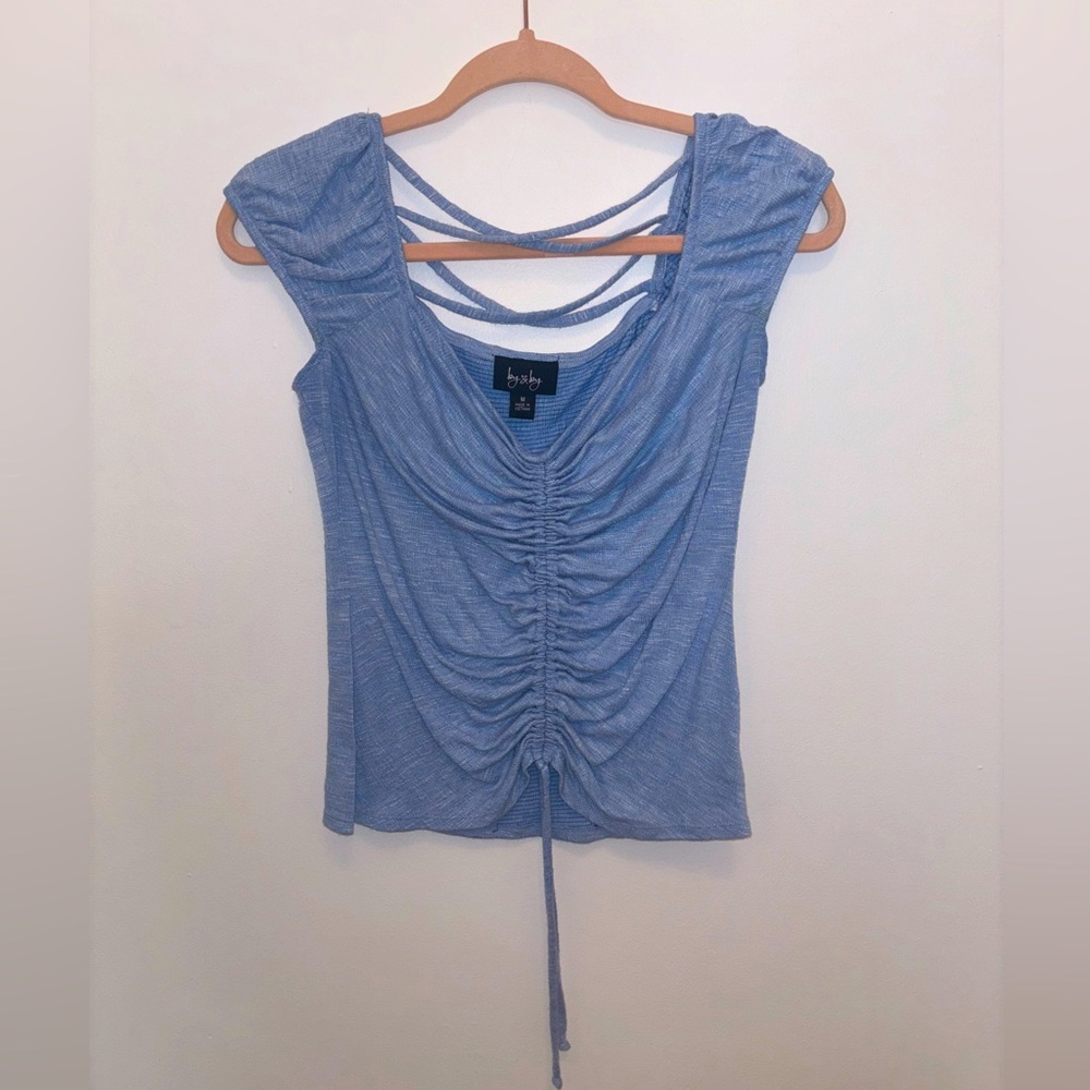 💙🦋Blue ruched top 🦋💙